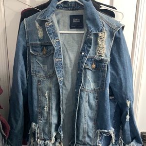 womens zara womens jeans jacket distress